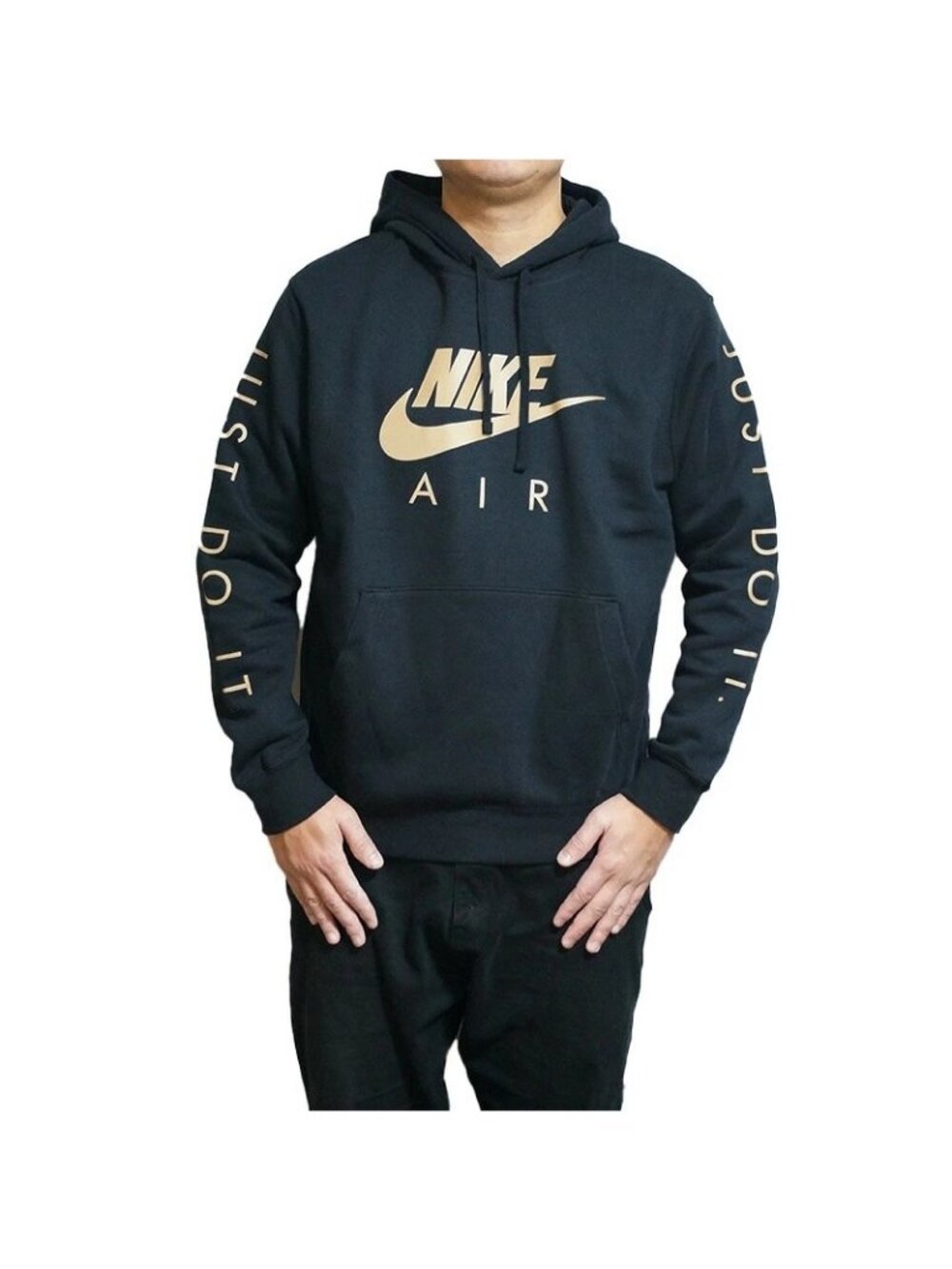 Nike Men's Air JDI Hoodie BLACK/GOLD Reflective Size XXL NEW WITH TAGS!